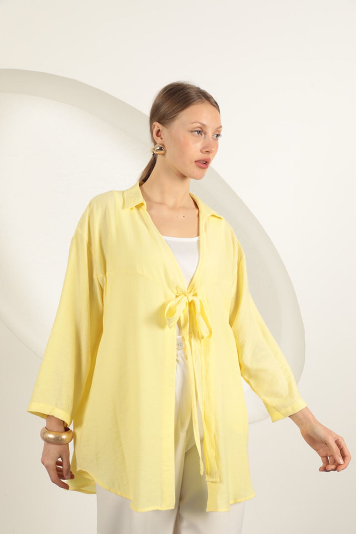 Gilet à nœud papillon Jaune - ABIR