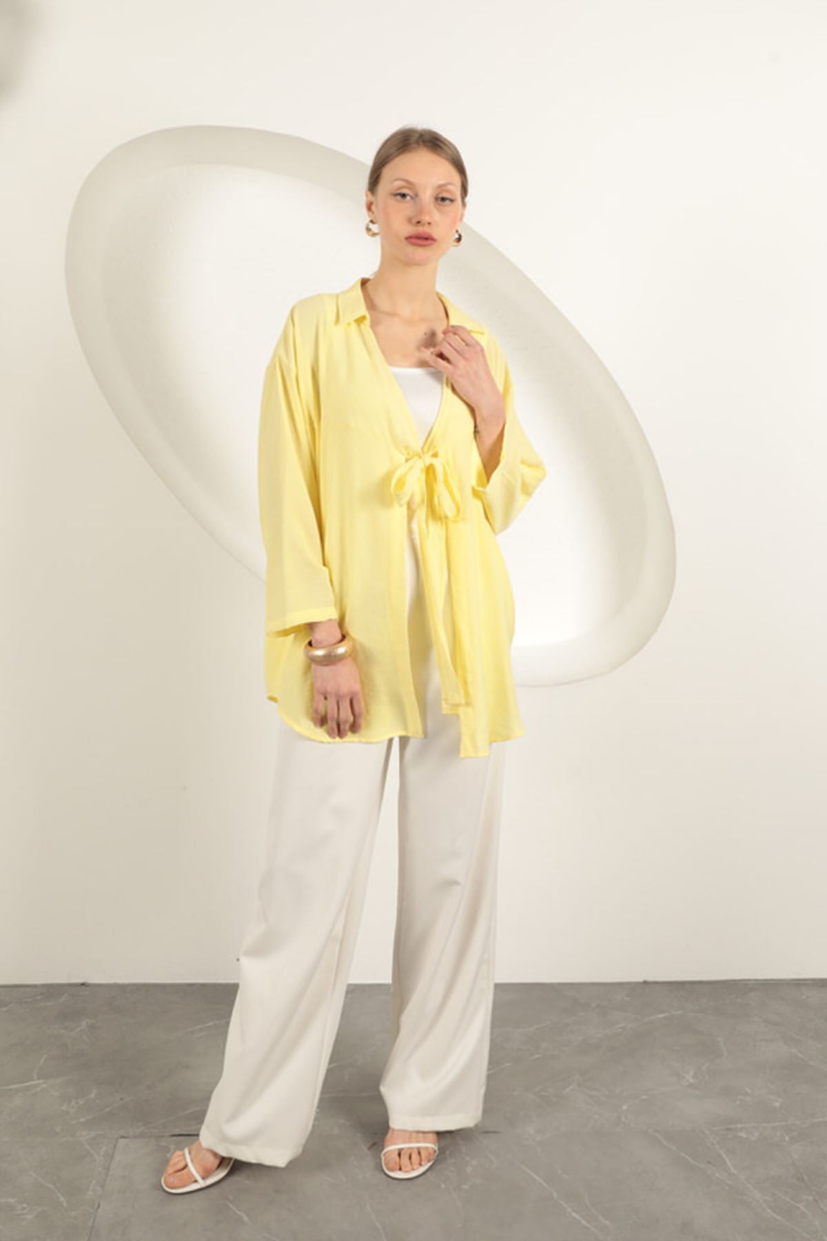 Gilet à nœud papillon Jaune - ABIR