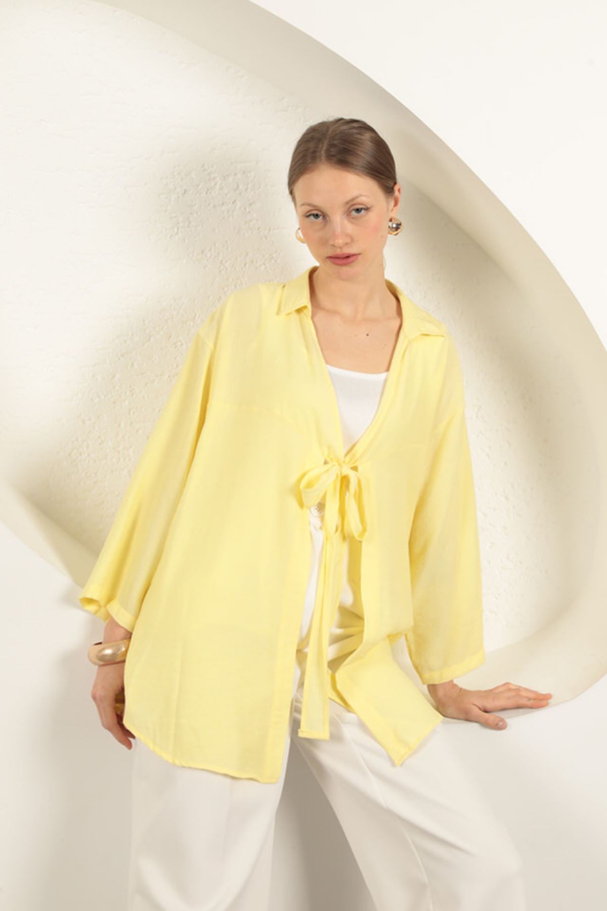 Gilet à nœud papillon Jaune - ABIR