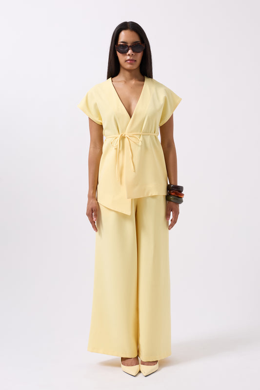 Gilet manches courtes Jaune- AMAYA